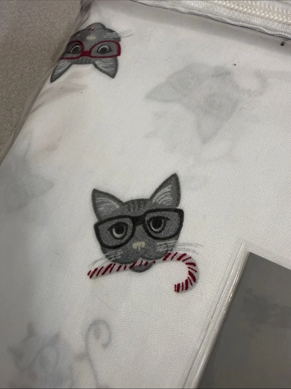 BUNGALOW STUDIOS FULL SHEET SET - Festive CHRISTMAS CATS Gray & Red Accents NEW